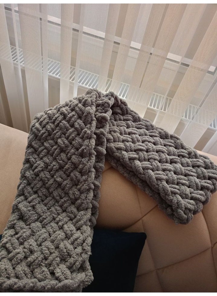 وشاح شتوي أنيق ودافئ للارتداء اليومي في فصلي الشتاء والخريف، وشاح شتوي رمادي